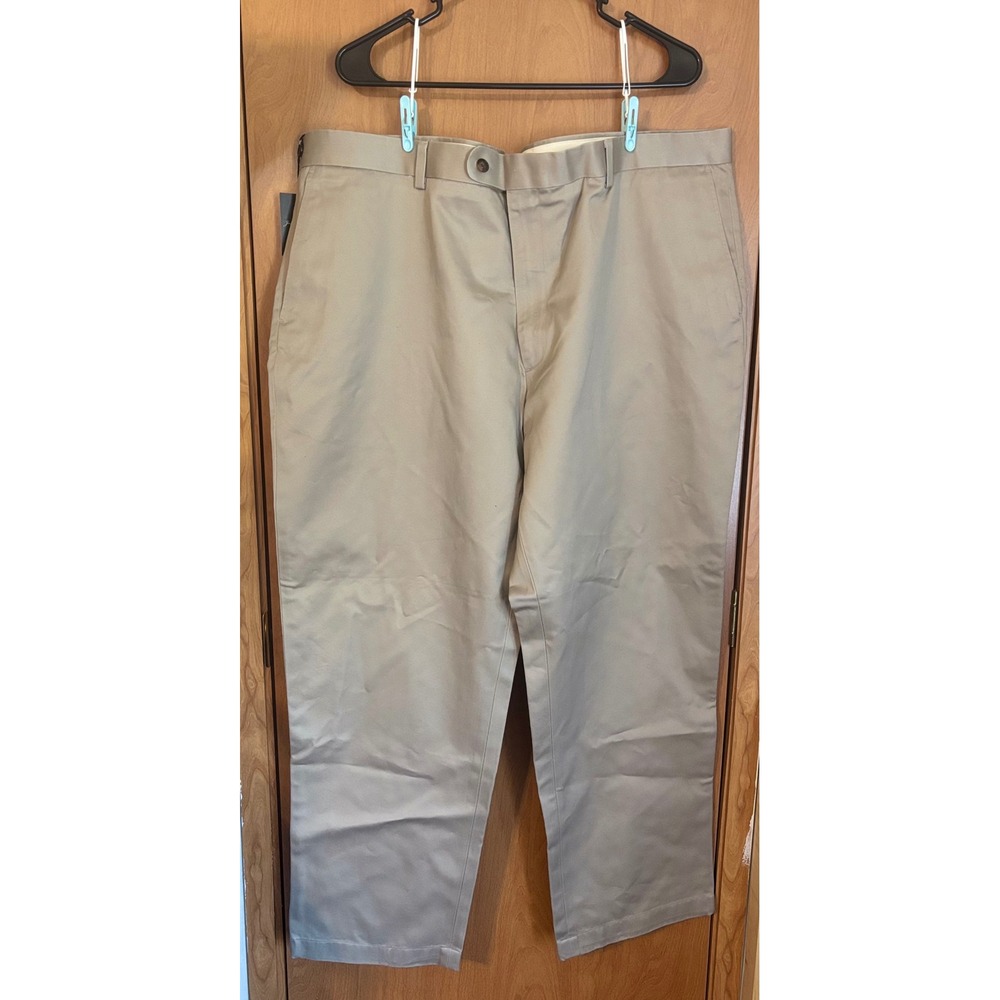 Joseph & Feiss Mens Khaki Chino Pants 44x30 Classic Fit Non-Iron Cotton NWT